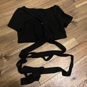 Shein Black crop top.